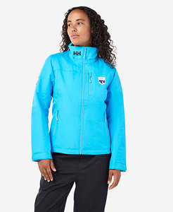 Women: RSHYR25 W CREW MIDLAYER JACKET, Cyan