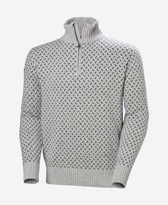 Mens Snow: ARCTIC ICELANDER 1/2 ZIP, Grey Melange
