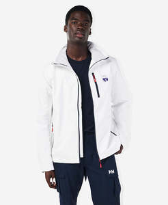 Mens Sail: RSHYR25 CREW MIDLAYER JACKET, White