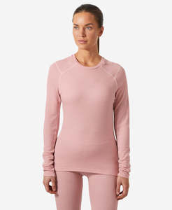Womens Outdoor: W LIFA MERINO MIDWEIGHT CREW, Pink Salt