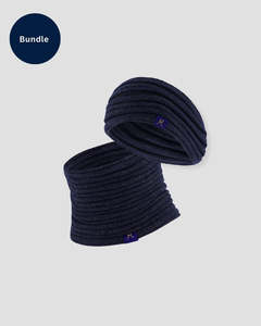 Navy Headband + Neckwarmer Bundle