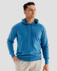 Knitwear: Trailblazer Hoodie M - Rakaia Blue