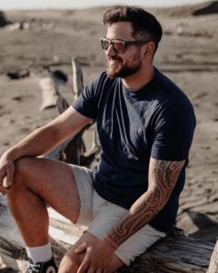 Unisex M Hemp Cotton Tee - Navy