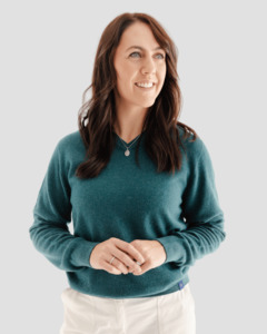 Hemprino V Neck: Classic V-Neck W - Teal