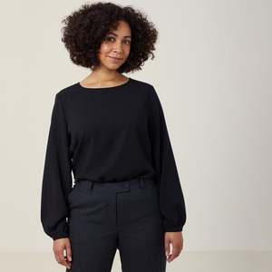 Womens Heavy Stretch Georgette Long Sleeve Blouse