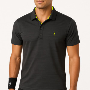 Men's tennis collar shirt - Black
