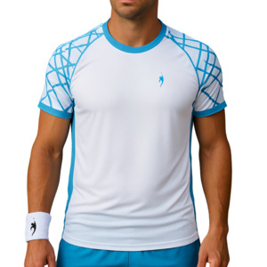 Men's performance shirt - White / Blue