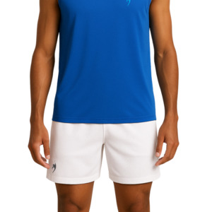 Men: Men's tennis shorts with built-in compression shorts - White