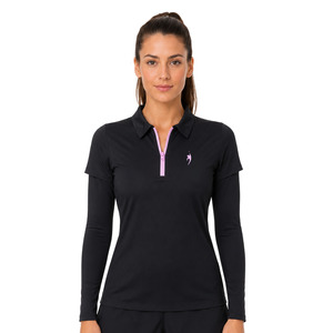 Womens: Women's Premium Zip Tennis Shirt with Built-in Compression Sleeves