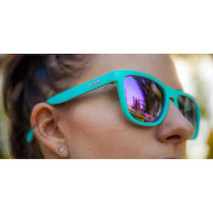 Fitness Sunglasses: Goodr Fitness Sunglasses -  Electric Dinotopia Carnival