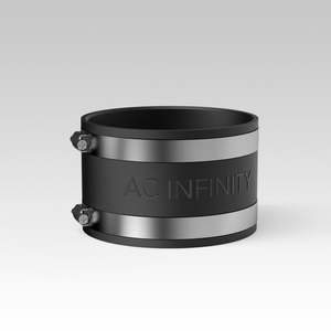 Ducting: Noise Reduction Clamp, Duct Coupler With Stainless Steel Clamps, 4-INCH