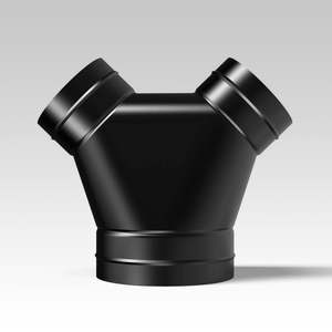 Steel 3-Way Duct Splitter, 6-INCH To 4-INCH