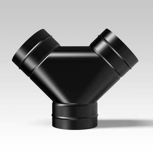 Steel 3-Way Duct Splitter, 4-INCH