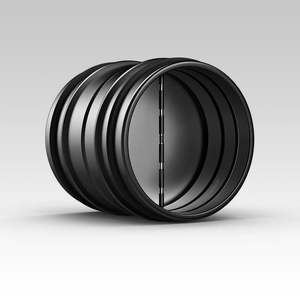AC Infinity Backdraft Damper Ducting Insert, 6-INCH, Black Galvanized Steel