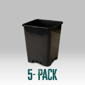 Plastic Pot 5 Pack | Square 4L