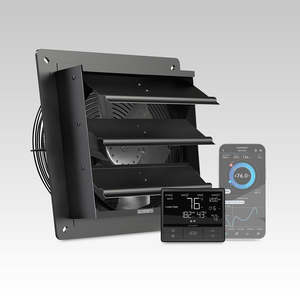 AIRLIFT T10, Shutter Exhaust Ventilation Fan 12", Temperature Humidity Controller