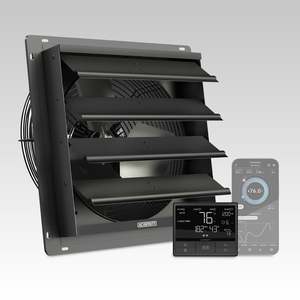 Ac Infinity Cloudline T Series Fan: AIRLIFT T14, Shutter Exhaust Ventilation Fan 14", Temperature Humidity Controller