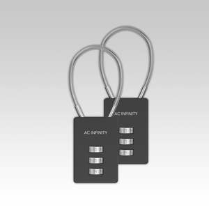 Combination Lock, Flexible Steel Cable Loop, 2-Pack