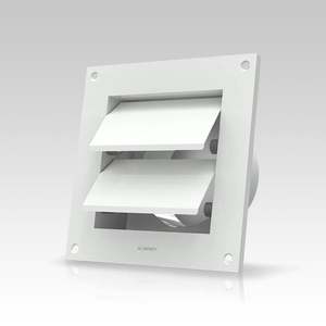Air Filter Boxes: AC Infinity Wall Mount Duct Shutter, 4-INCH, White Steel