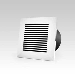 Air Filter Boxes: Wall-Mount Duct Grille Vent, White Plastic, 4-INCH