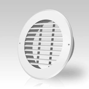 Wall-Mount Duct Grille Vent, White Steel, 8-INCH