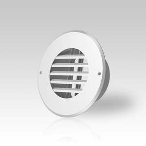 Wall-Mount Duct Grille Vent, White Steel, 4-INCH