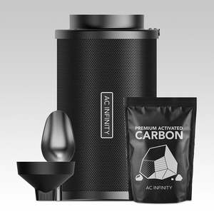 Refillable Carbon Filter Kit, with Charcoal Refill, 8-Inch