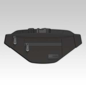 Smell Proof Belt Bag, Black, With 900D Nylon Fabric & Carbon Filter Lining