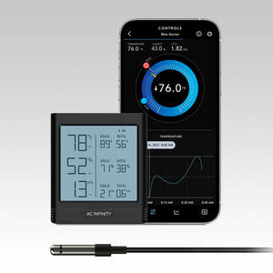 CLOUDCOM B1, Smart Thermo-Hygrometer with Data App, 12 ft. Sensor Probe