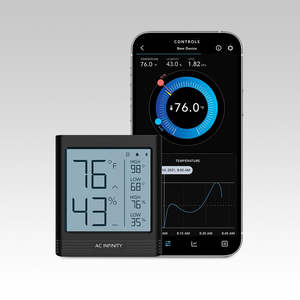 CLOUDCOM B2, Smart Thermo-Hygrometer with Data App, Integrated Sensor Probe