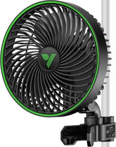 Flexify: VIVOSUN AeroWave E6 Gen2, Grow Tent Clip Fan 6”, EC Motor, Smart Control, Powerful Oscillating Fan, Local Timer, Weatherproof IP54