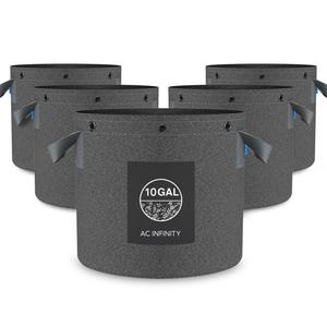 Heavy Duty Reusable Fabric Pots, 10 Gallon, 5-Pack