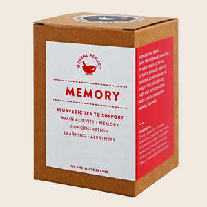 Nervous System Memory Brain Sleep Ashwagandha Dementia Herbal Ayurveda: Memory Tea by Herbal Remedy