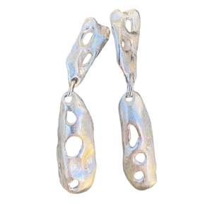 Earrings: Perfora Curve Drop Earrings in Sterling Silver