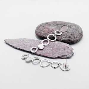 Earrings: Abstract Circle Earrings #24 in Sterling Silver