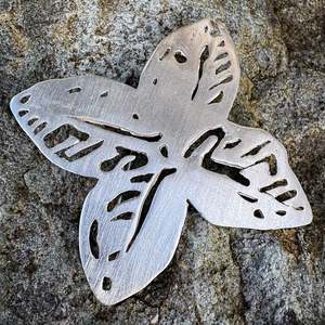New: The Origin Brooch – Four-Petal Geometric Flower in Sterling Silver