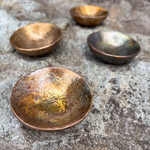 Ready To Ship: Handmade Cast Bronze Textured Bowl - Vide Poche