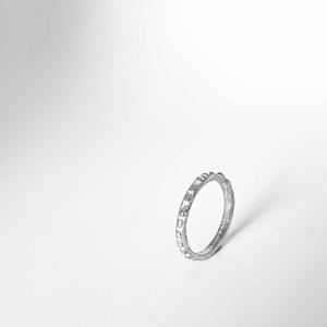 Fluid - 2mm Textured Ring Band  - Sterling Silver