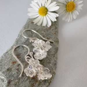Best Sellers: Dainty Flower Bouquet Dangle Earrings in Sterling Silver