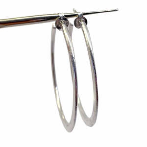 Hoop Earrings: Lunar Hoop Earrings in Sterling Silver