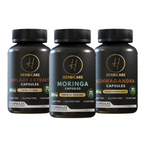 Herbal Supplements Nz: Mind & Body Balance Bundle - Ashwagandha, Shilajit, Moringa