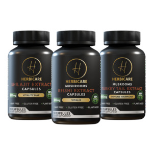 Herbal Supplements Nz: Resilience Trio - Reishi, Shiitake & Turkey Tail Extracts
