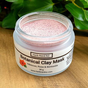 Products: Hibiscus Rose Clay Mask Herb Nerd NZ