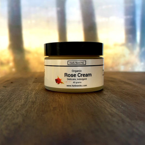 Products: Rose Cream, Organic Herb Nerd NZ