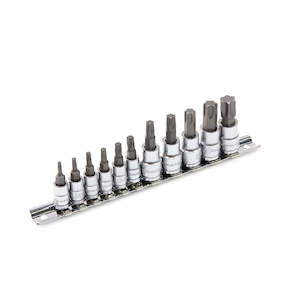 Handtool: POWERBUILT 1/4″ Dr 3/8″ Dr 11pc Star / Torx Bit Socket Set