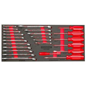 Tool Tray: Powerbuilt 25Pc R & Oe Spanner & Screwdriver Tray