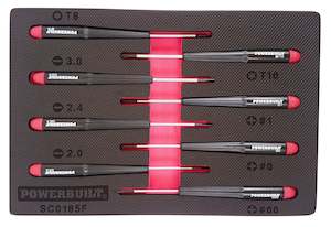 Tool Tray: Powerbuilt 9Pc Precision Screwdriver Tray