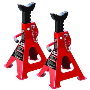 Axle Stands: Powerbuilt 8.8Ton / 8000Kg Jack Stands (Dbl Safety)