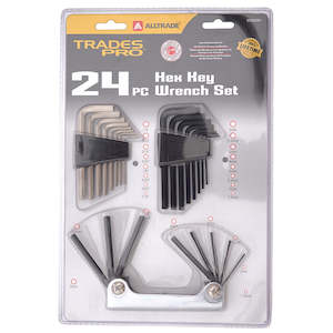 Hand Tools: 24pc Combination Hex Key Wrench Set