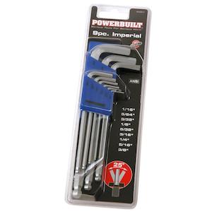 Hex Keys Sets: Powerbuilt 9Pc Imperial Ball End Hex Key Set
